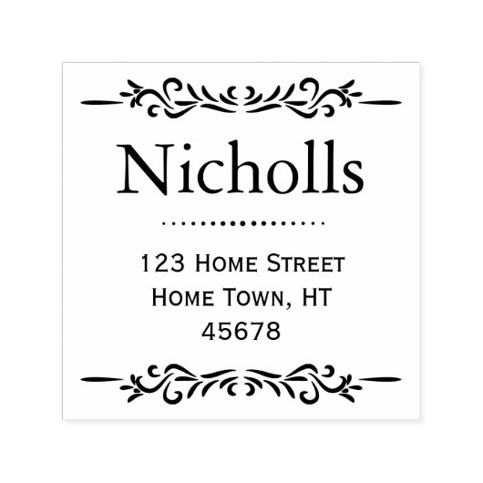 Klassiek terugkeeradres Retro Zelfinktende Stempel (Design)