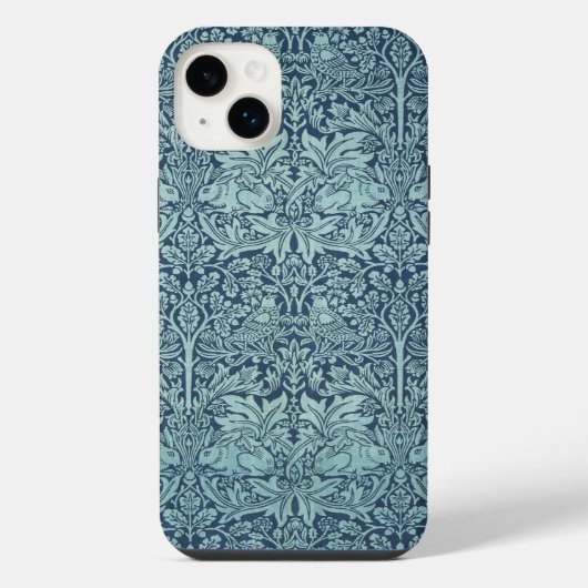 Klassiek textielpatroon Brer Rabbit William Morris iPhone Hoesje (Achterkant)