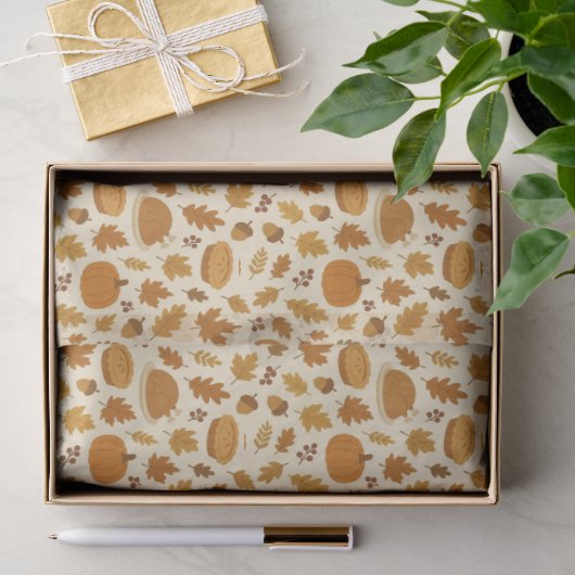 Klassiek Thanksgiving-patroon Tissuepapier (Geschenk)