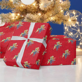 Klassiek 'The Wizard of Oz' rode kerstverpakkings Cadeaupapier