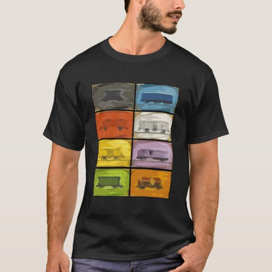 Klassiek Ticket-naar-Ride-treinen T-shirt (Voorkant)
