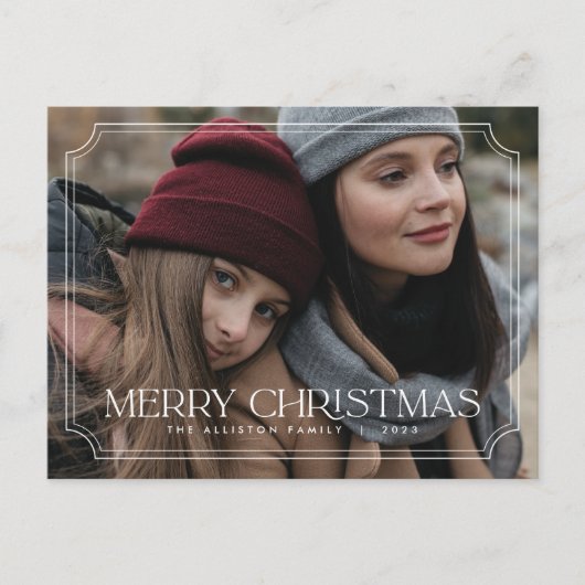 Klassiek tijdloos vrolijk kerstvakantie Briefkaart (Voorkant)