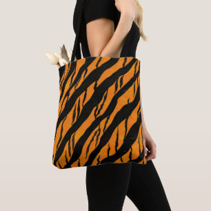 Klassiek tijger strepen patroon tote bag
