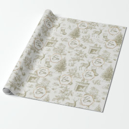 Klassiek toile winter naadloos patroon voor de fee cadeaupapier
