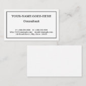 Klassiek, traditioneel, afgebakend Visitekaartje (Voorkant / Achterkant)