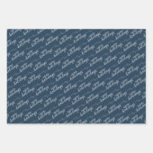 Klassiek traditioneel blauw beige beige beige beig inpakpapier vel (Voorkant)