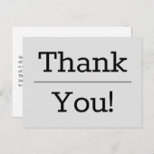 Klassiek, traditioneel "Dank je!" Briefkaart (Voorkant / Achterkant)