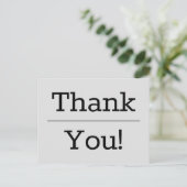 Klassiek, traditioneel "Dank je!" Briefkaart (Staand voorkant)