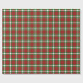Klassiek Traditioneel Donkerrood Groen Wit Gingham Cadeaupapier (Vlak)