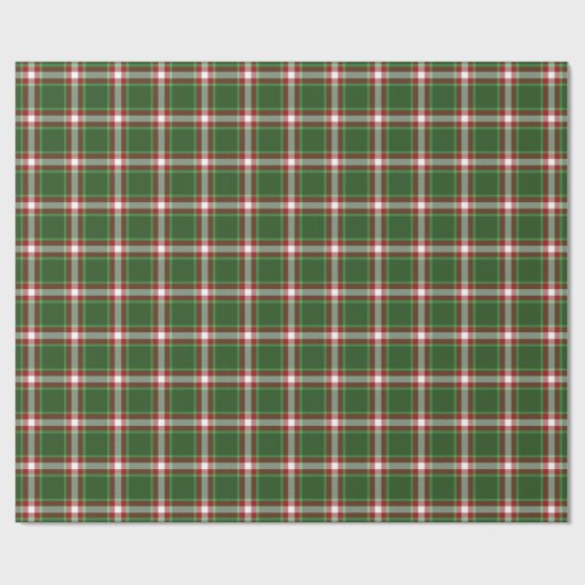 Klassiek traditioneel donkerrood wit gingham cadeaupapier (Vlak)