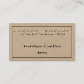 Klassiek, traditioneel en nostalgisch Visitekaartj Visitekaartje (Voorkant)