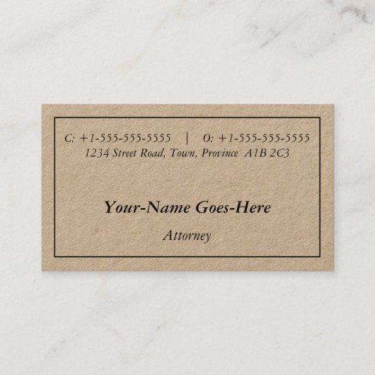 Klassiek, traditioneel en nostalgisch Visitekaartj Visitekaartje (Voorkant)