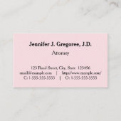 Klassiek, traditioneel en  Visitekaartje (Voorkant)