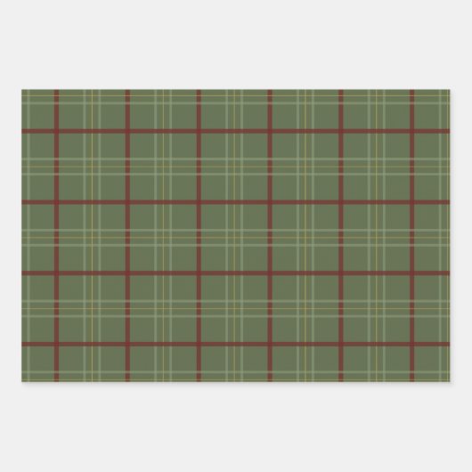 Klassiek traditioneel goudgroen geplakt inpakpapier vel (Voorkant 3)