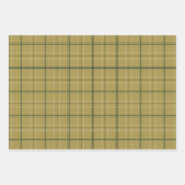 Klassiek traditioneel goudgroen geplakt inpakpapier vel (Voorkant)