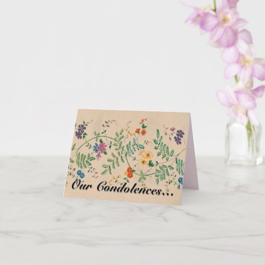 Klassiek & traditioneel "Onze condoleances..." Kaa Kaart (Orchidee)