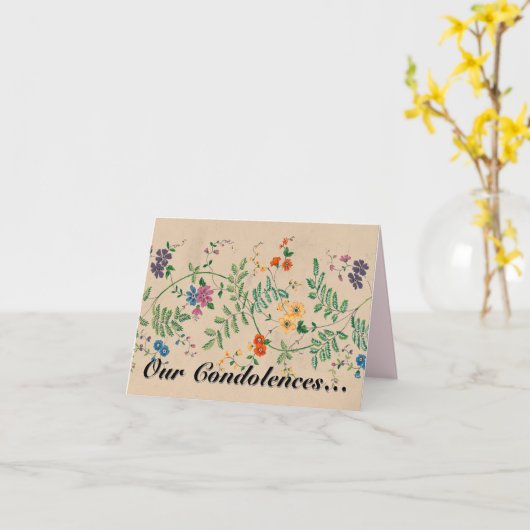 Klassiek & traditioneel "Onze condoleances..." Kaa Kaart (Gele Bloem)