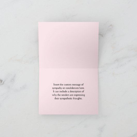 Klassiek & traditioneel "Onze condoleances..." Kaa Kaart (Binnen)