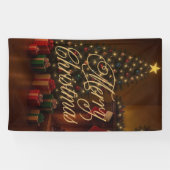 Klassiek, traditioneel Prettig kerstfeest  Spandoek (Horizontaal)