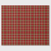 Klassiek traditioneel rood geruit kerstfeest cadeaupapier (Vlak)