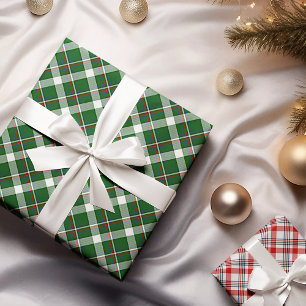 Klassiek Traditioneel Rood Groen Blauw Wit Gingham Cadeaupapier