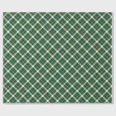 Klassiek traditioneel rood groen wit gingham cadeaupapier (Vlak)