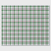 Klassiek traditioneel rood groen wit gingham cadeaupapier (Vlak)