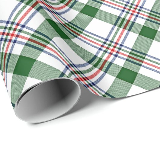 Klassiek traditioneel rood groen wit gingham cadeaupapier (Rol Hoek)