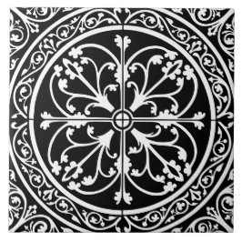 Klassiek Traditioneel Stijlvol Elegant Abstract Zw Tegeltje