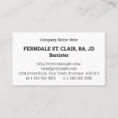 Klassiek, traditioneel stijlvol Visitekaartje (Voorkant)