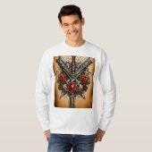 Klassiek traditioneel Tattoo-geïnspireerd T-shirt (Voorkant volledig)