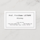 Klassiek, traditioneel Visitekaartje (Voorkant)