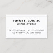 Klassiek, traditioneel Visitekaartje (Voorkant)