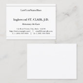 Klassiek, traditioneel Visitekaartje (Voorkant / Achterkant)