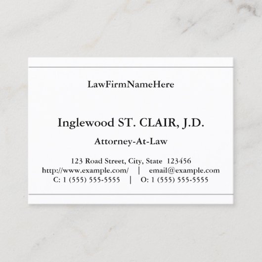 Klassiek, traditioneel Visitekaartje (Voorkant)