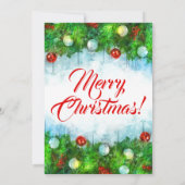 Klassiek traditioneel vrolijk kerstfeest kaart (Achterkant)