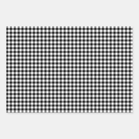 Klassiek traditioneel zwart-wit geplakt inpakpapier vel (Voorkant 3)