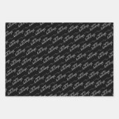 Klassiek traditioneel zwart-wit geplakt inpakpapier vel (Voorkant)