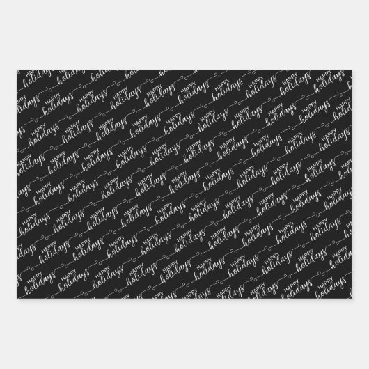 Klassiek traditioneel zwart-wit geplakt inpakpapier vel (Voorkant)