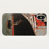 Klassiek transport, cruiseschip haven sleepboot Case-Mate iPhone case (Achterkant (horizontaal))