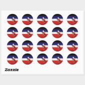 Klassiek transport, patriottische coureurs racen a ronde sticker (Vel)