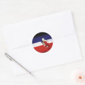 Klassiek transport, patriottische coureurs racen a ronde sticker (Envelop)