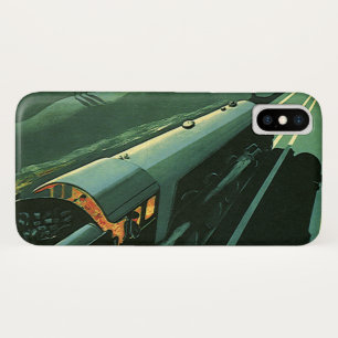 Klassiek transportmiddel, groene rijdende trein Case-Mate iPhone case