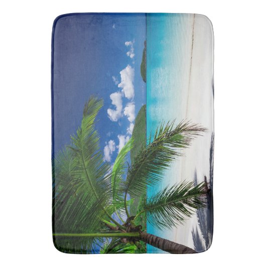 Klassiek tropisch eilandstrand paradijs badmat (Voorkant Verticaal)