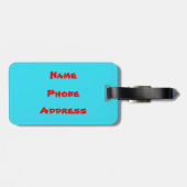 Klassiek tropisch eilandstrand paradijs bagagelabel (Achterkant horizontaal)