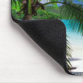 Klassiek tropisch eilandstrand paradijs muismat (Hoek)