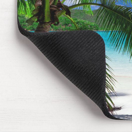 Klassiek tropisch eilandstrand paradijs muismat (Hoek)