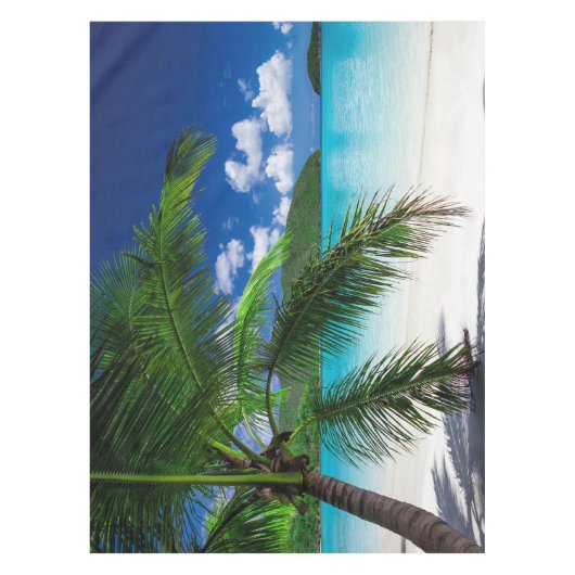 Klassiek tropisch eilandstrand paradijs tafelkleed (Voorkant)