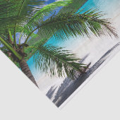 Klassiek tropisch eilandstrand paradijs tissuepapier (Detail)