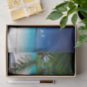 Klassiek tropisch eilandstrand paradijs tissuepapier (Geschenk)